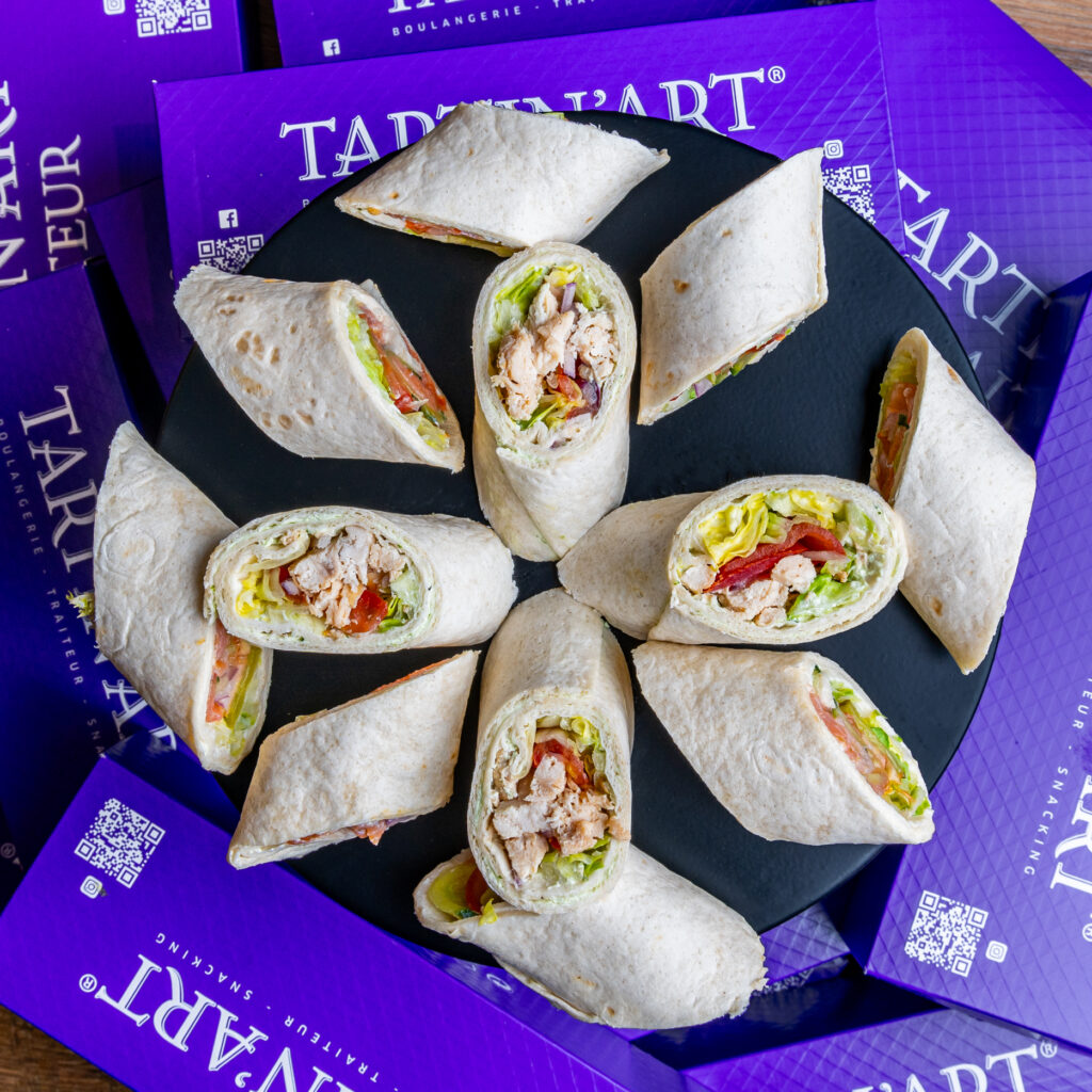 12 Wraps Poulet rôti